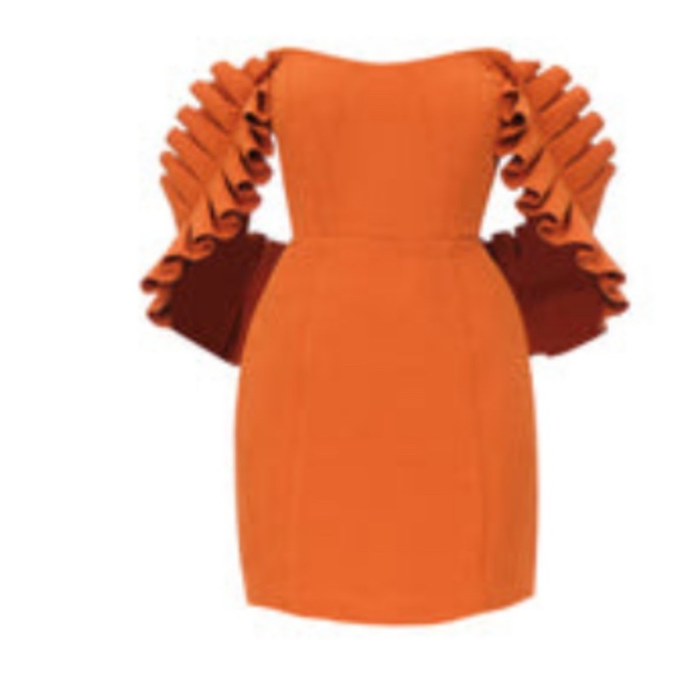 Andrea Iyama Azo Mini Dress Tangerine. BRAND NEW